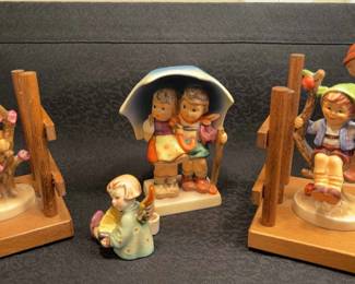 Hummel Bookends And Other Figurines