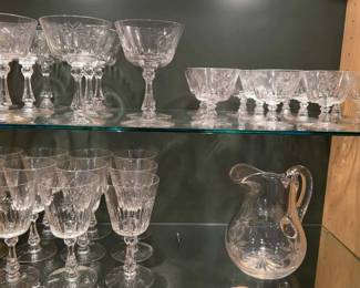 Crystal Glassware and Pitcher