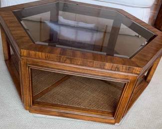 Drexel Glass Top Coffee Table