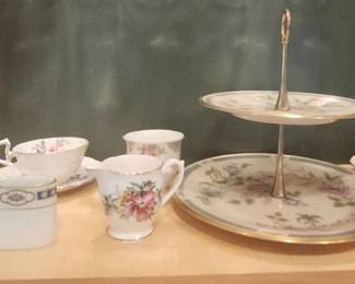 Lenox TwoTiered Server Teacups and Saucers