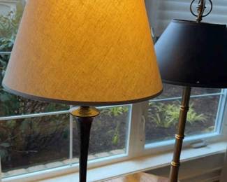Pair Of Metal Table Lamps