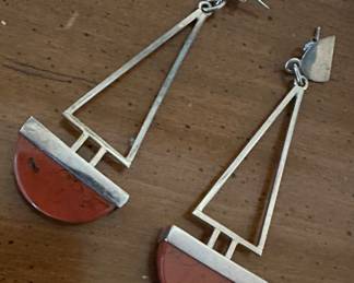 Coral designer earrings
