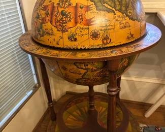Vintage globe bar