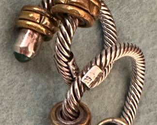 Mexican sterling twisted cable rings