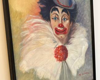 Signed art clown