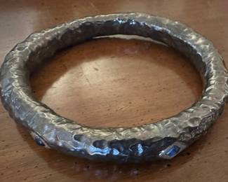 Sterling sapphire designer bracelet