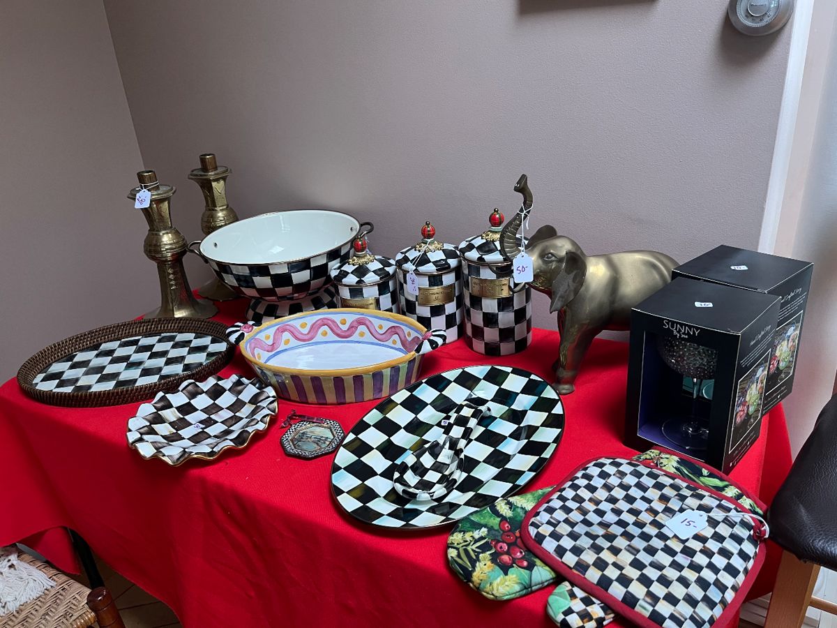 Most items on this table are McKenzie child