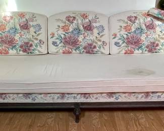 Antique wood carved Victorian sofa 