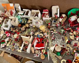 Christmas! Lots of vintage items (have been made into bag lots.)