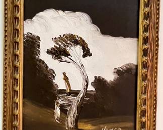 Framed art signed "Homer"