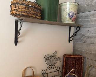 Lots of baskets throughout the home