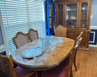 Dining table with matching China cabinet