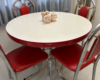 Coca-Cola table and four chairs