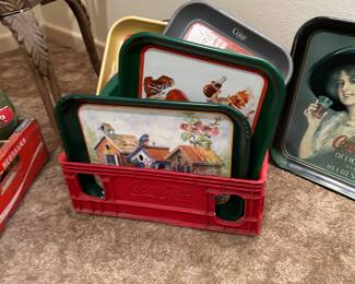 Coca-Cola metal trays
