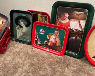Coca-Cola metal trays