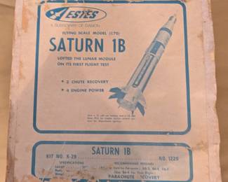 Vintage Saturn 1B model, complete