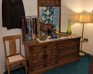 Vintage MCM Dresser With Mirror