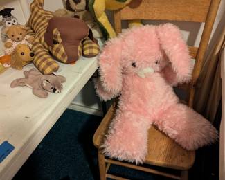 Plush, Stuff Animals, Oak Chair