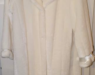 Terry Lewis Classic Luxuries Faux White Fur Coat