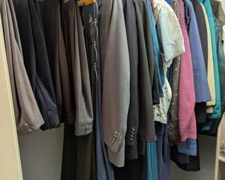 Clothing, Suits, Pants, Shirts, Sweaters, Night Ware