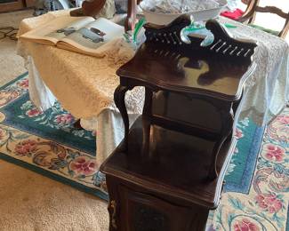 Mahogany side table or music cabinet