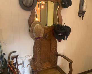 Quartersawn Oak Hall Tree