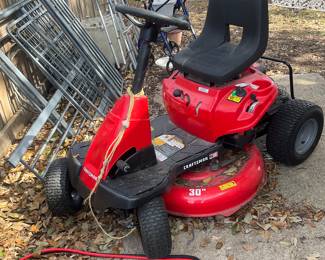 Craftsman riding mower, needs battery but starts and runs with a jump.