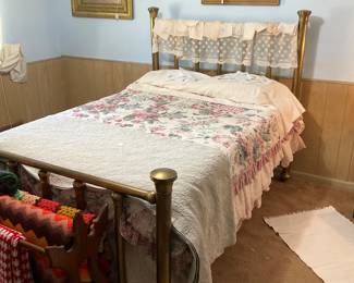 Nice full size brass bed