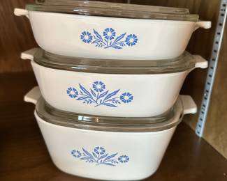 Three more casserole dishes with lids