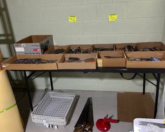 Nice little tool room! Ladders, tools and more!