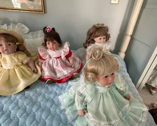 More lovely collectible dolls! They are all in absolutely superb mint condition and are made by multiple companies! Many come out their original paperwork and boxes!