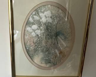This is a lovely series of three small paintings signed by the artist Donna Watson!