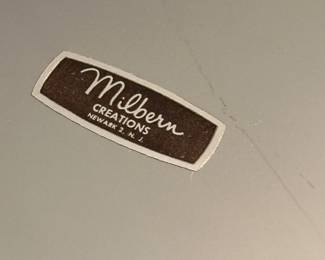 This is just a lovely Milbern Creations, silver plate tray, mid-century modern the handles are just beautiful! This is made in Newark New Jersey!