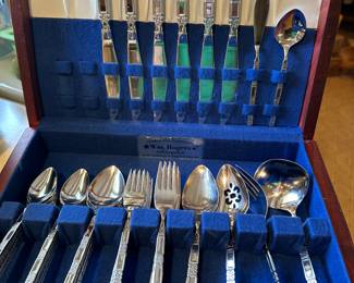 This is a beautiful set of vintage community stainless steel Madrid flatware! And a lovely display box