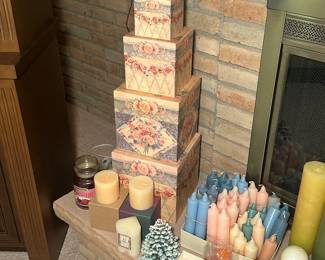 Dear yet another stack of collectible boxes along with dozens of unlit, unused candles!