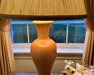 We have a pair of these beautiful coral pink lamps in excellent condition