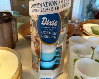 Some vintage Dixie coffee mugs