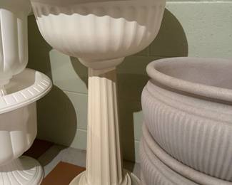 We have MANY pieces of lawn/garden ornaments! 95% are NEW and never used, or been outside! GREAT Tall planter or bird bath!