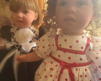 More lovely collectible dolls! They are all in absolutely superb mint condition and are made by multiple companies! Many come out their original paperwork and boxes!