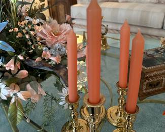 Throughout the house are many pieces of brass in every single configuration you can imagine!