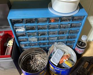 Nice little tool room! Ladders, tools and more!