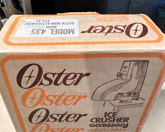 Here’s yet another attachment in its original box the ice crusher!