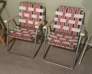 A pair of Vintage lawn chairs!