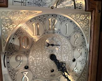 This is an absolutely stunning SLIGH grandfather clock! It is in pristine condition and keeps impeccable time! Comes with all manual and two keys! This is a must see! It is a legacy piece.
