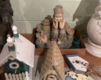 We have MANY pieces of lawn/garden ornaments! 95% are NEW and never used, or been outside!