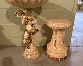 We have MANY pieces of lawn/garden ornaments! 95% are NEW and never used, or been outside!