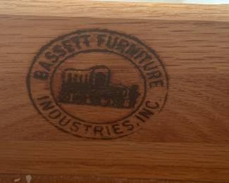 Here is the Bassett furniture industries Inc. mark, which is on all the pieces of this bedroom set!