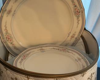 This is a massive set of vintage Noritake Ivory China! A complete service for 6+ all the serving pieces! In absolutely pristine condition and all pieces come with their China felt zipper bags! The pattern is Rothschild!