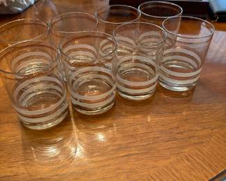 This is a beautiful set of 8 pristine”Fiesta Ice White” vintage double old-fashioned glasses!