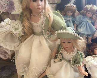 More lovely collectible dolls! They are all in absolutely superb mint condition and are made by multiple companies! Many come out their original paperwork and boxes!